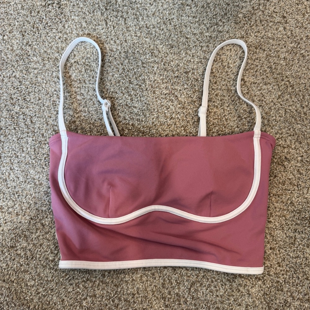 Alo Yoga airlift streamlined bra tank wild rose Adjustable Strap